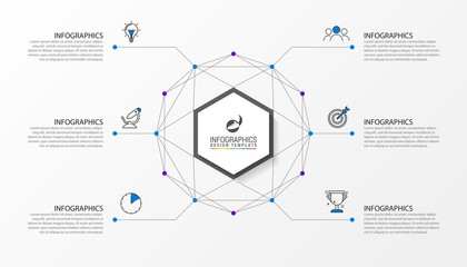Infographic design template. Creative concept with 6 steps