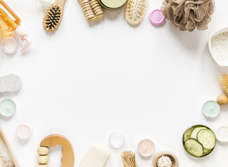 Top view of spa element collection