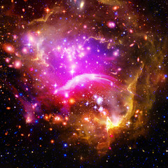 Galaxy and light. The elements of this image furnished by NASA.