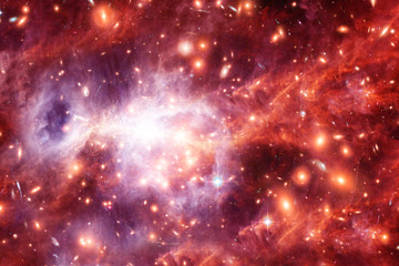 Starfield, galaxies and flares. The elements of this image furnished by NASA.