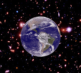 Earth from space with a dramatic view. The elements of this image furnished by NASA.