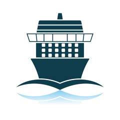 Cruise Liner Icon Front View