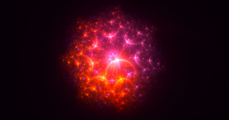 Fototapeta premium 3D rendering abstract round light background