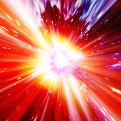 Obraz premium Vivid colorful background with starburst. Abstract radial lines fading into background. The elements of this image furnished by NASA.