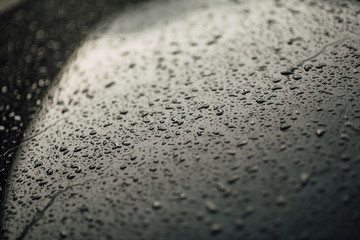 raindrops on the car body