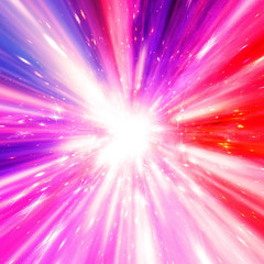 Vivid colorful background with starburst. Abstract radial lines fading into background. The elements of this image furnished by NASA.