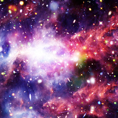 Remarkable galaxy. Stars, nebula, space gas. The elements of this image furnished by NASA.