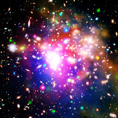 Glaxies and nebula in deep space. Star cluster. The elements of this image furnished by NASA.