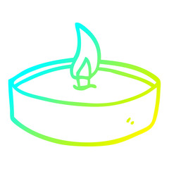 cold gradient line drawing cartoon teal light