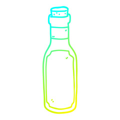 cold gradient line drawing cartoon potion bottle