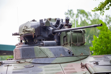 Fototapeta na wymiar Cannon of a german army infantry fighting vehicle