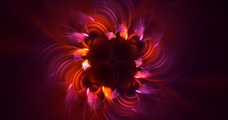 3D rendering abstract round light background