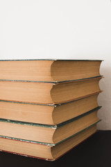 Pile of books on a bookstore