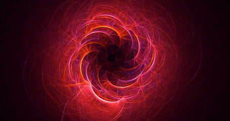 3D rendering abstract round light background