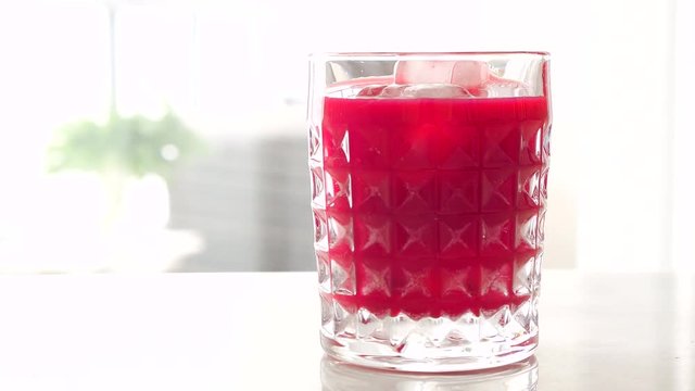 Glass of cocktail with ice, luxury bar party