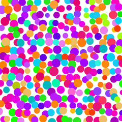 Bright colorful confetti on a white background.       