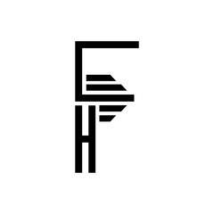 Initial Letter FH Design Logo Template. Letter FH branding company