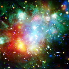 Fototapeta na wymiar Glaxies and nebula in deep space. Star cluster. The elements of this image furnished by NASA.