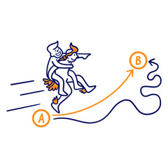 Obraz premium Vector drawing of the Greek god 