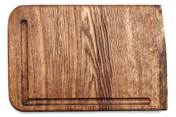 Handmade Wood Cutting Board Isolited On White Background