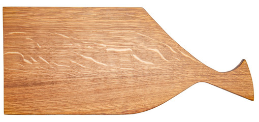 Handmade Wood Cutting Board Isolited On White Background