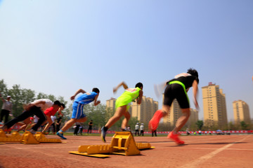 sprinters on the playground