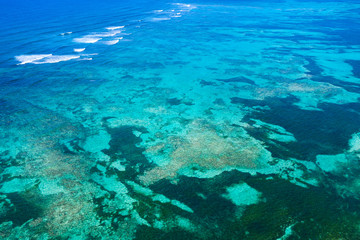 Fototapeta na wymiar Aerial view from drone on Atlantic ocean with reef and waves