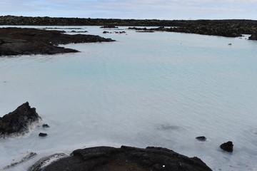 The famous blue lagoon in Reykjavik in Iceland