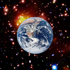 Earth from space with a dramatic view. The elements of this image furnished by NASA.