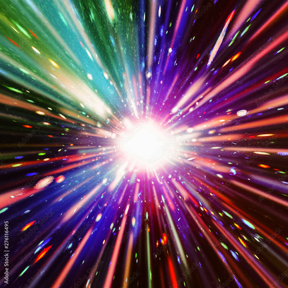 Wall mural vivid colorful background with starburst. abstract radial lines fading into background. the elements