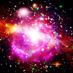 Colorful starry outer space background. The elements of this image furnished by NASA.