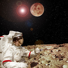 Obraz premium Astronaut. Space mission. Extrasolar planet. The elements of this image furnished by NASA.