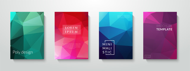 Colorful polygonal abstract background. Low poly gradient design. Eps10 brochure template