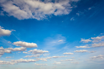 bright summer blue sky with white clouds