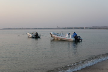 Obraz premium boat on the lake