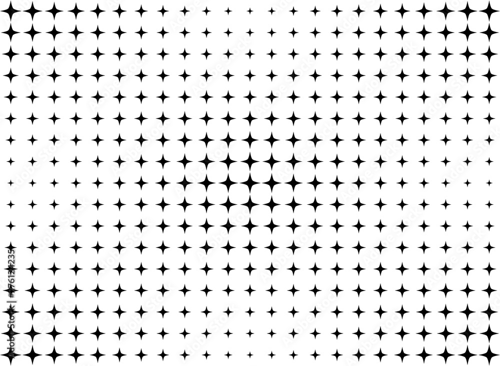 Aufkleber abstract background with stars. monochrome texture or pattern.