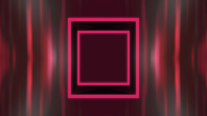 Dark abstract futuristic background. Neon lines glow. Neon lines, shapes. Red glow