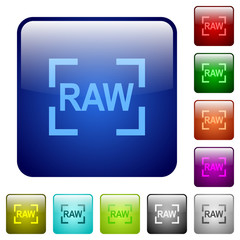 Camera raw image mode color square buttons