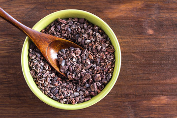 Cacao Nibs in a Bowl