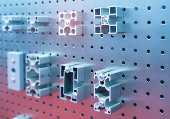 Cross sections of extruded aluminium or aluminum channels for use in manufacturing and fabrication