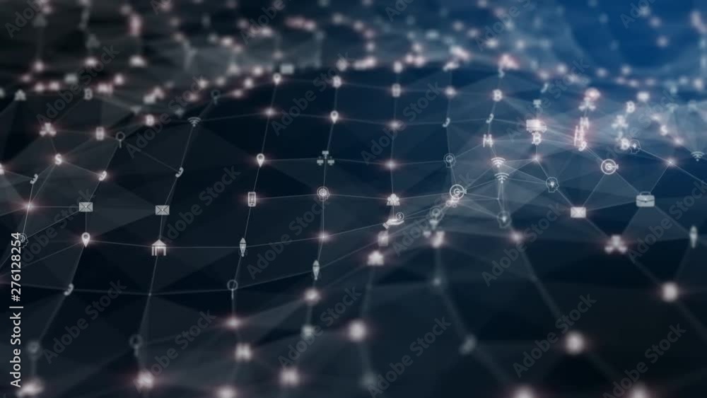 Poster technology network digital data connection and network marketing background concept.