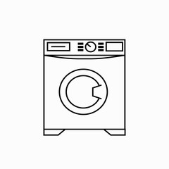 Washer vector icon isolated on white background