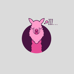 vector print lama © tomozina1