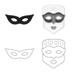 Isolated object of luxury and celebration symbol. Set of luxury and hide stock symbol for web.