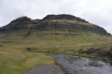 Famous kirkjufell mountain in Grundarfjödur in Iceland