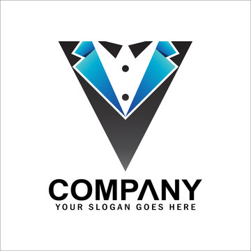 Letter V clothing logo, suit logo, fashion,  clothing boutique symbol