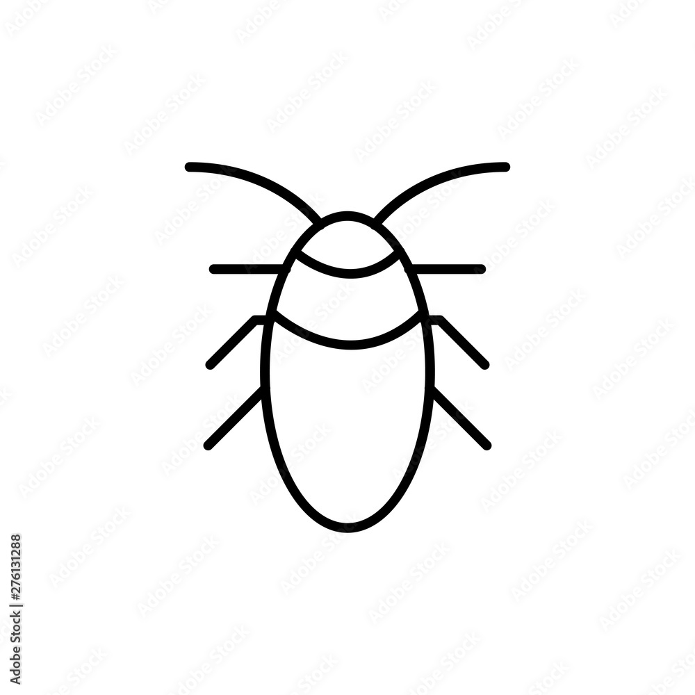 Poster simple bug line icon.