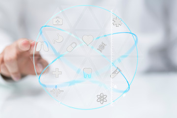Health Insurance Concept - digital interface