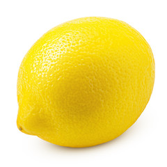 Whole lemon isolated on white background, clipping path, full depth of field