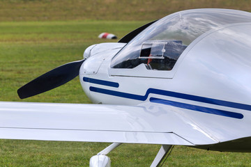 sport aircraft on a flying field
